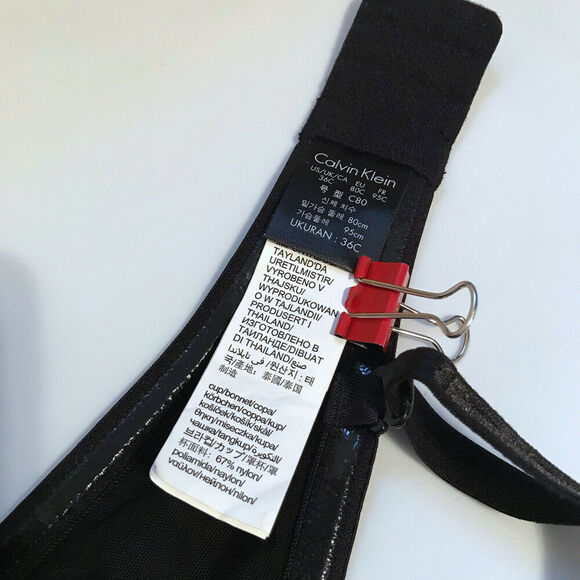 Calvin Klein NWOT Black Bra for Women Size 36C - Picture 8 of 9
